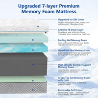 Queen Adjustable Bed Base with Mattress, 14 Inch Gel Memory Foam Two-Side Medium-Firm/Firm Mattress in Box, Updated Adjustable Bed Frame with Thickened Foam Frame, Wireless Remote, Electric Smart Bed