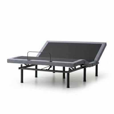 Black Queen Deluxe Adjustable Bed Frame Base with Wireless Remote and Smart App