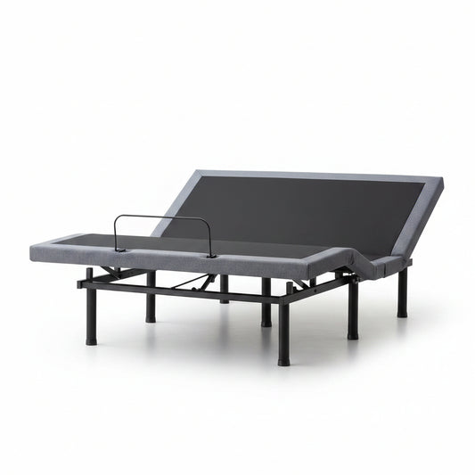 Black Queen Deluxe Adjustable Bed Frame Base with Wireless Remote and Smart App