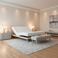 Elegant Modern White Double Bed Frame Luxury Leather Villa Smart Bed Adjustable Electric Cama Matrimonial Bedroom Set Furniture