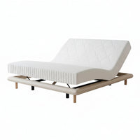 Adjustable Bed Frame Built for Modern Bedrooms, Electric Controls, Luxury Leather Headboard, Double Size