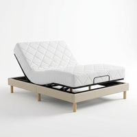 Elegant Modern White Double Bed Frame Luxury Leather Villa Smart Bed Adjustable Electric Cama Matrimonial Bedroom Set Furniture — Studio Shot