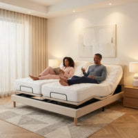 Elegant Modern White Double Bed Frame Luxury Leather Villa Smart Bed Adjustable Electric Cama Matrimonial Bedroom Set Furniture — Lifestyle