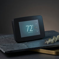 Sensi Touch Smart Thermostat, Touchscreen Color Display, Wi-Fi 7-Day Programmable , Data Privacy- Black — Studio Shot