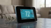 Sensi Touch Smart Thermostat, Touchscreen Color Display, Wi-Fi 7-Day Programmable , Data Privacy- Black — Lifestyle