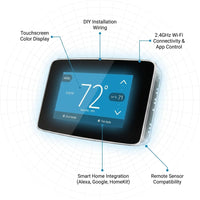 Sensi Touch Smart Thermostat, Touchscreen Color Display, Wi-Fi 7-Day Programmable , Data Privacy- Black — How It Works