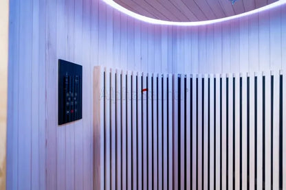 1-Person Dome Sauna Room — Solid Wood Indoor Sauna with Control Panel