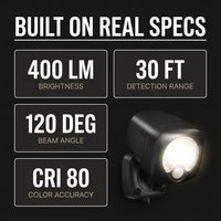Smart Lighting Black Motion Activated Outdoor Integrated LED Spotlight Battery — Results & Stats