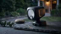 Smart Lighting Black Motion Activated Outdoor Integrated LED Spotlight Battery — Lifestyle