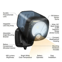Smart Lighting Black Motion Activated Outdoor Integrated LED Spotlight Battery — How It Works