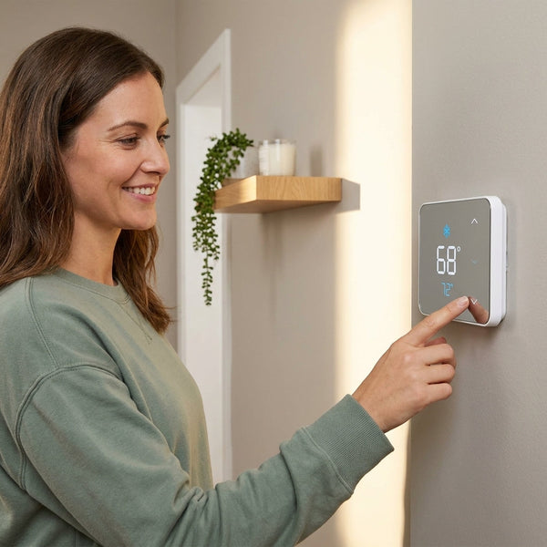 Smart Thermostat Designed for Energy Savings, WiFi Programmable, Alexa Compatible, C-Wire Adapter Included