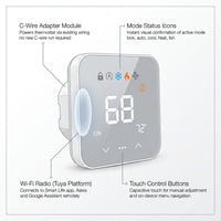 Wifi Smart Thermostat for House with C-Wire Adapter, Programmable Thermostat Compatible with Alexa and Google Assistant,Remote Control Tuya/Smart Life, Energy Saving, C-Wire Require — How It Works