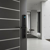 Smart Door Lock Engineered for Dual-Side Access, Fingerprint Recognition, IP55 Waterproof, SUS Material